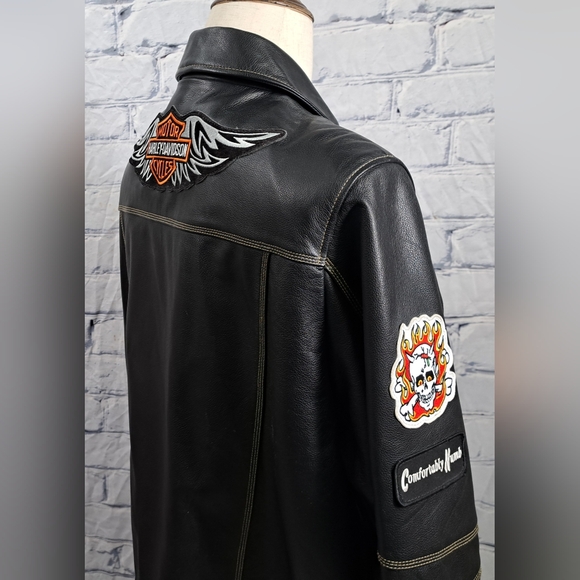 Harley-Davidson Other - Harley-Davidson Men's Leather Jacket Patches, Motorcycle Black HQ Size Large